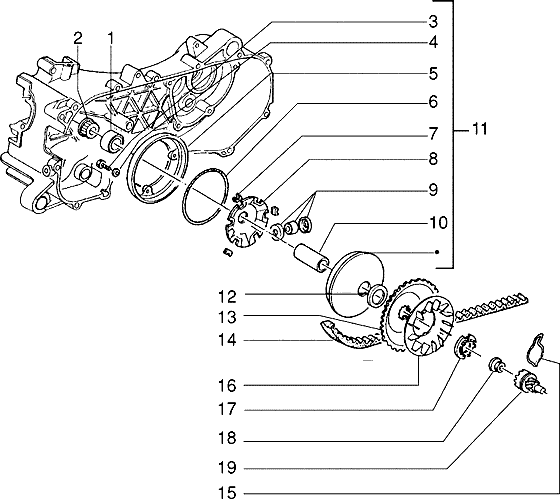 Zip Fastrider RST 1996-1999 - Aandrijfschijf