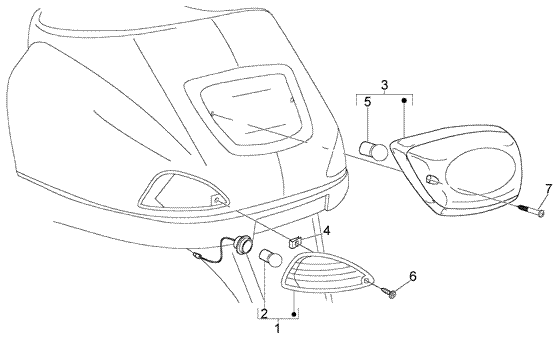 Vespa LX 50 4T 2005-2012 - Achterlicht