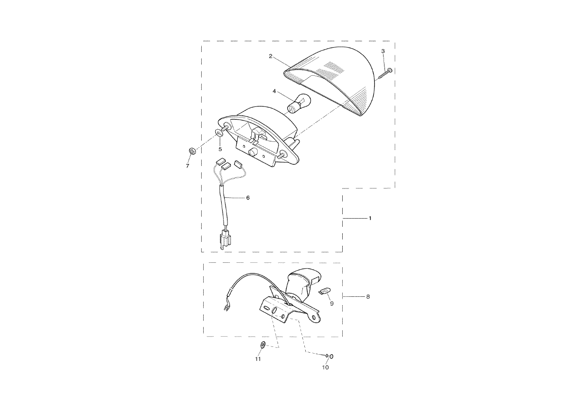 Yamaha Aerox 100 2T 2002 E1 2000-2002 - Achterlicht