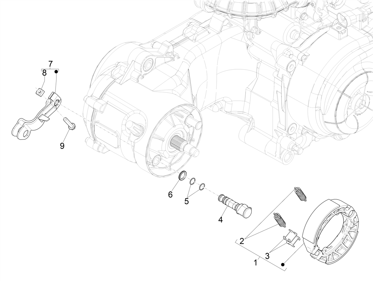Zip 50 4T NOABS E4 2018 - 2020 - Remschoenset & Achterrem Toebehoren