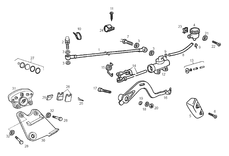 Derbi Senda SM 50 2T DRD Edition E2 2005 - Achterrem