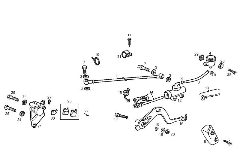 Derbi Senda SM 50 2T 2ª ED X-Treme E2 2004-2005 - Achterrem