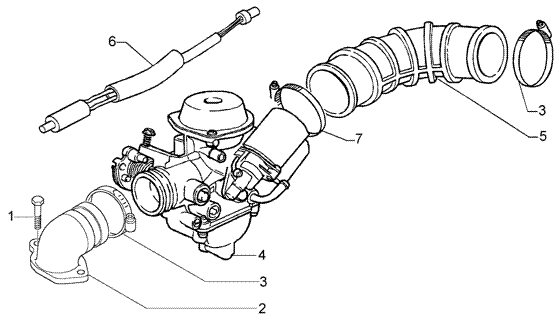 Vespa LX 50 4T - Carburateur