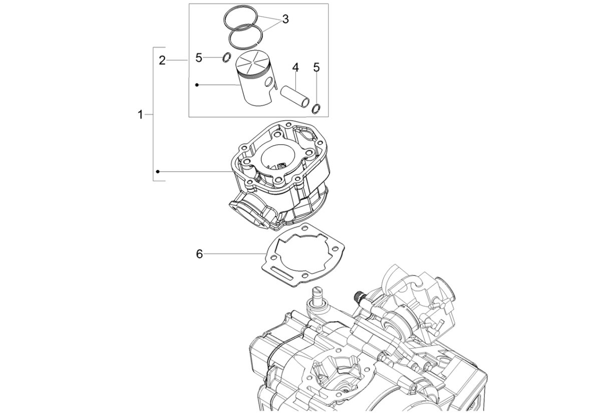 Derbi Senda SM 50 2T X-Treme E4 2018-2020 - Cilinder & Zuiger