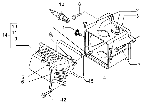 Vespa LX 50 4T - Cilinderkopdeksel