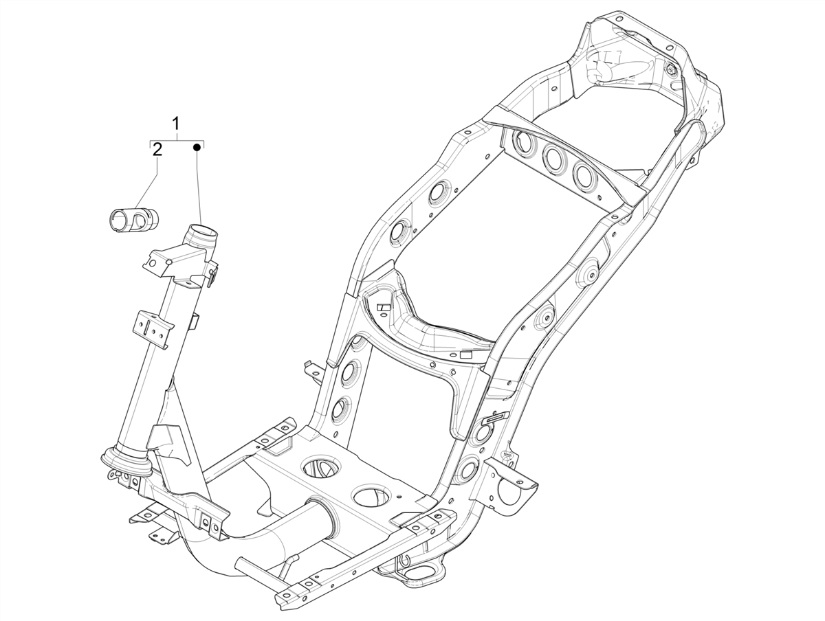 Zip 50 4T NOABS E5 2021-2023 - Frame