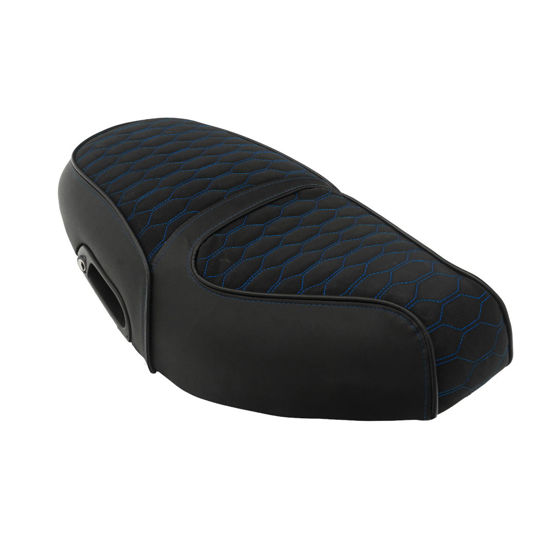 Fenom Zadelhoes Alcantara Look Blauw Piaggio Zip Type 3