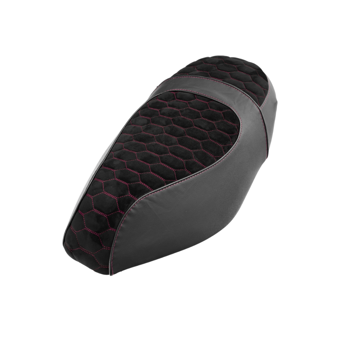 Saddle cover Alcantara look dark pink piaggio zip