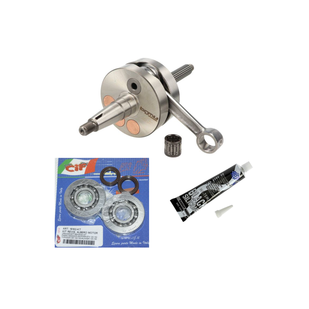 Revisionskurbelwelle 52 mm Bündel Piaggio / Gilera 125-180cc 2 Strich