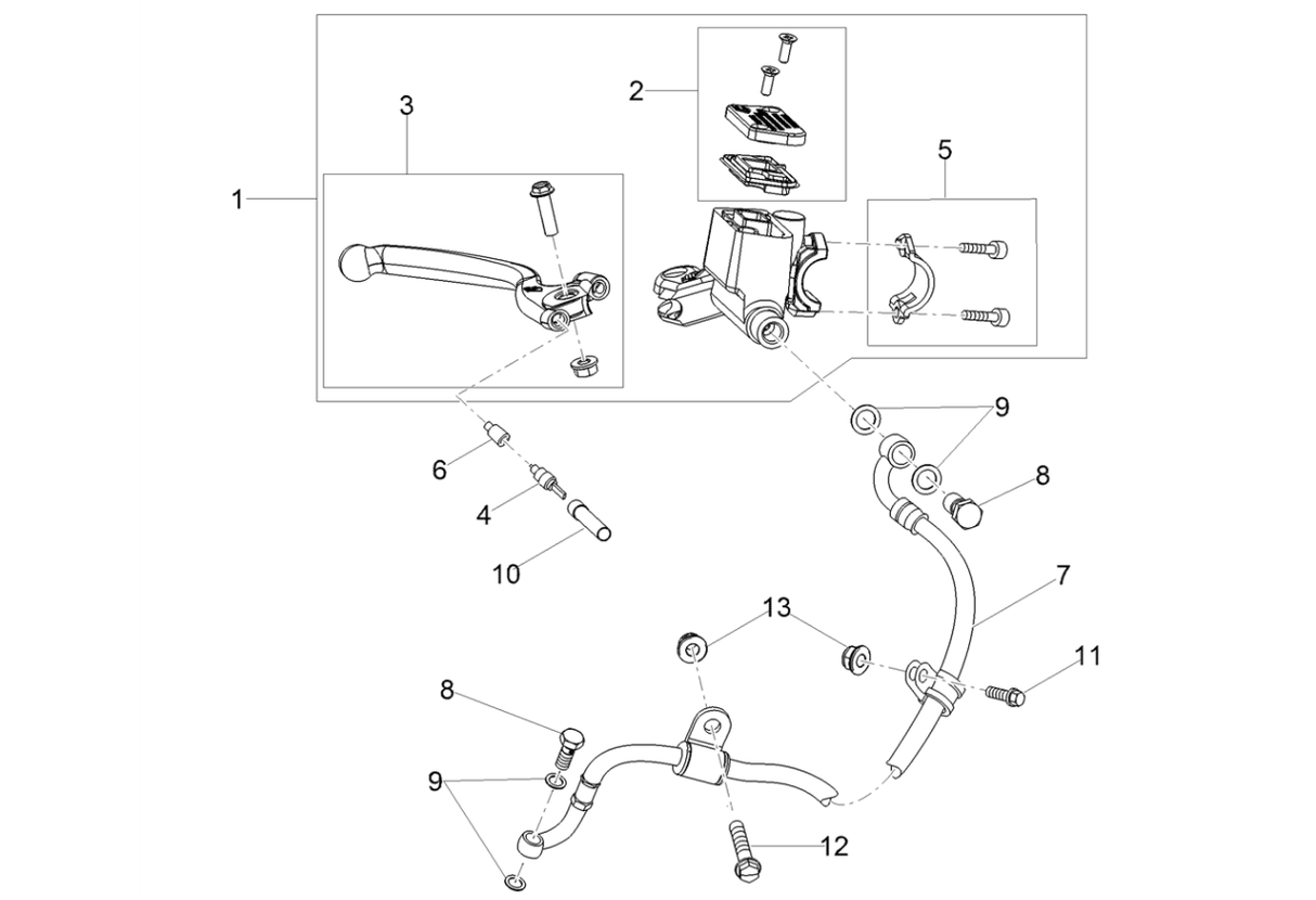Derbi Senda SM 50 2T X-Treme E4 2018-2020 - Hoofdremcilinder Voor