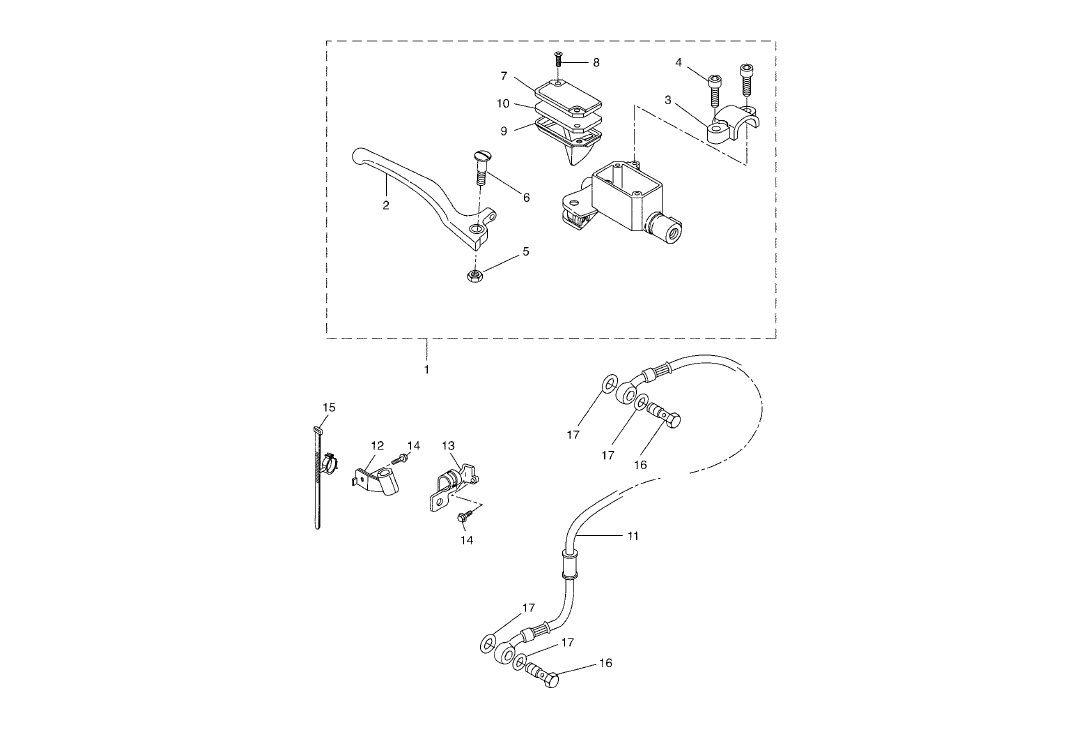 Yamaha Aerox 50 R Facelift 2013-2016 - Hoofdremcilinder
