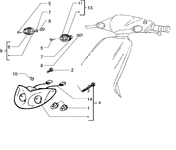 Zip Fastrider RST 1996-1999 - Koplampen