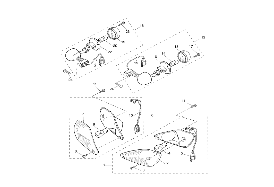 Yamaha Aerox 100 2T 2002 E1 2000-2002 - Knipperlicht