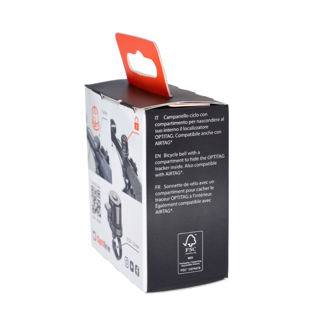 Bel Lampa Optitag Tracker Met Vakje Bromfiets/Fatbike