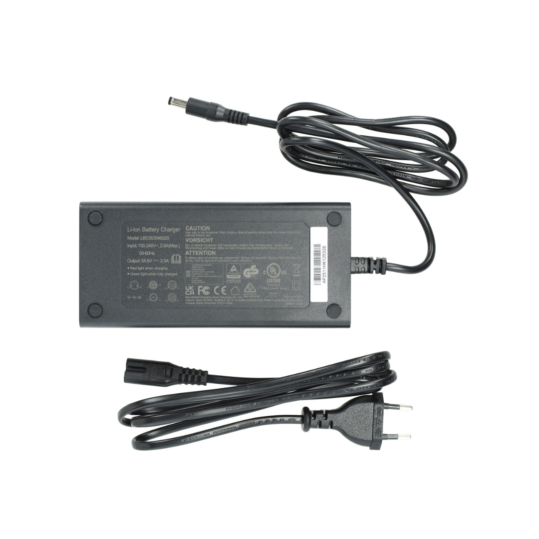 Acculader 54.6V 2A DC 5.5/2.1 V8 / V20 Fatbike