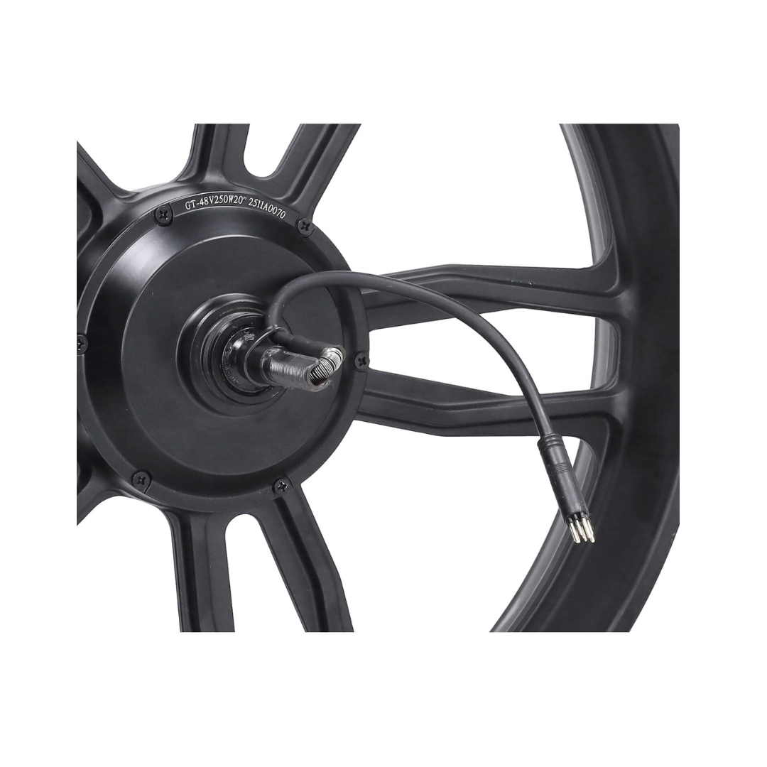 Rear Wheel Black + Motor 20 Inch 48V 250W Black Plug V8 / V20 Fatbike