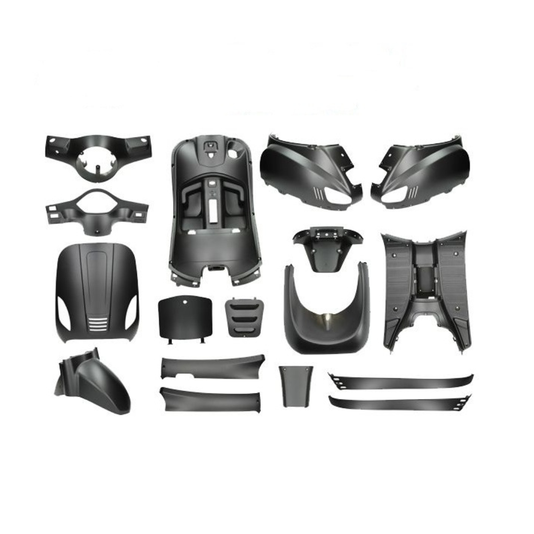 Kappenset Mat Zwart Ronde Koplamp Passend Op AGM VX50 / BTC Riva