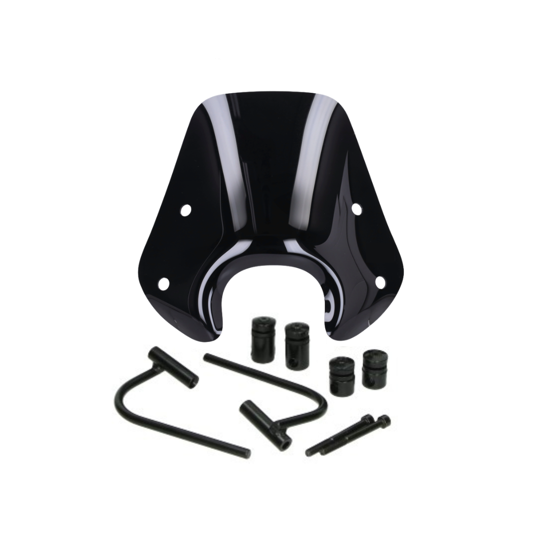 Low windshield piaggio zip shine black