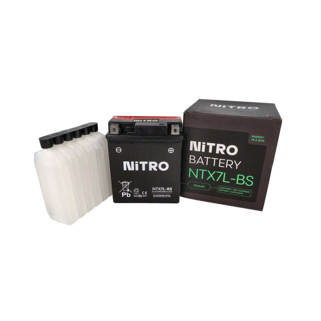 Battery NTX7L-BS 6AH 12V Acid pack Nitro Piaggio IGET