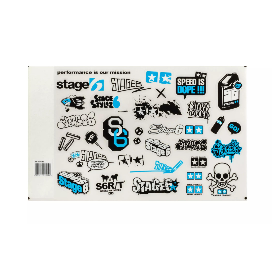 Stickerset Stage6 A4 Blauw