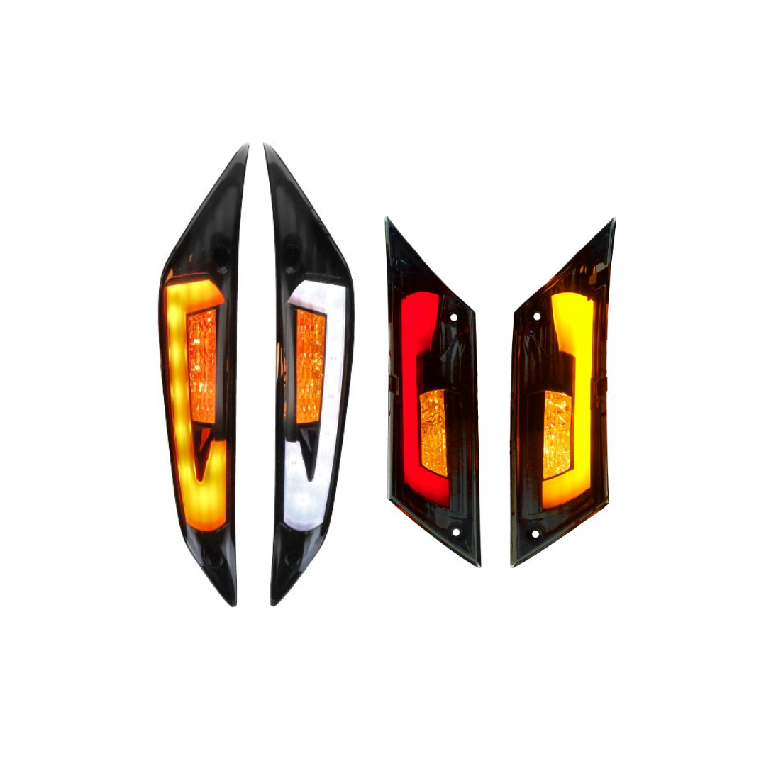 Power1 Led Zip Voor/Achter Titanium Matrix Ledjes