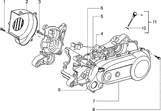 Zip Fastrider RST 1996-1999 - Carterdeksel & Luchtfilterbehuizing