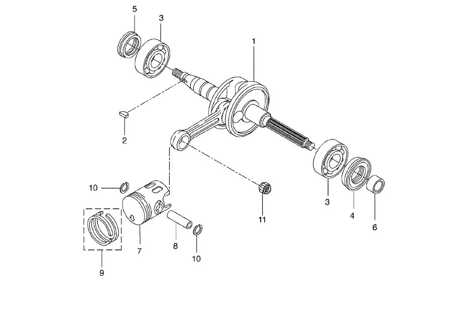 Yamaha Aerox 50 SP 1999-2012 - Krukas & Zuiger