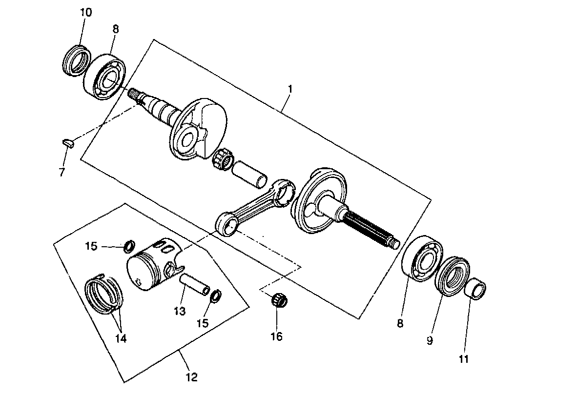 Yamaha Aerox 50 R 1998-2012 - Krukas & Zuiger