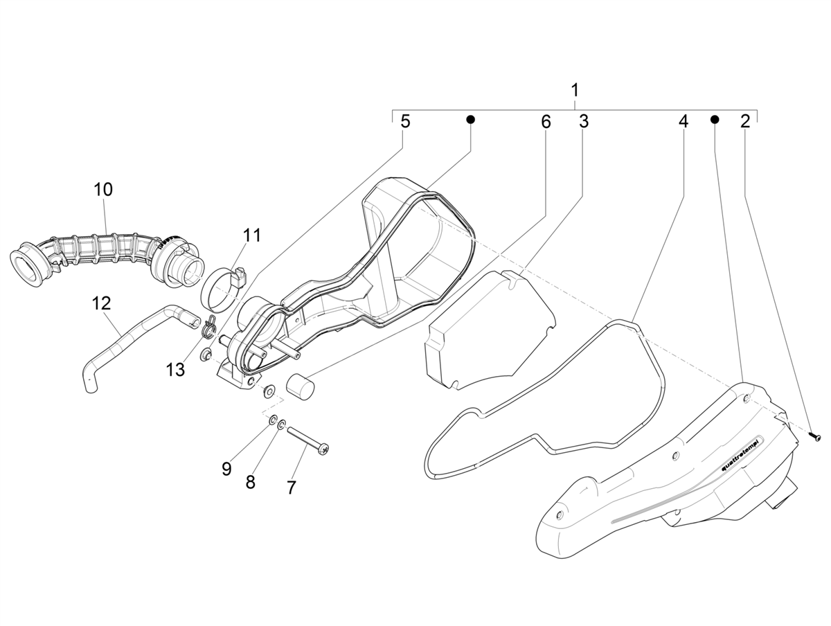 Zip 50 4T 25Km/h NOABS E5 2021-2023 - Luchtfilter