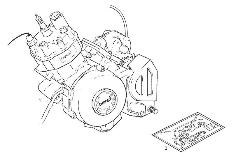 Derbi Senda SM 50 2T DRD Edition Black E2 2005 - Motor