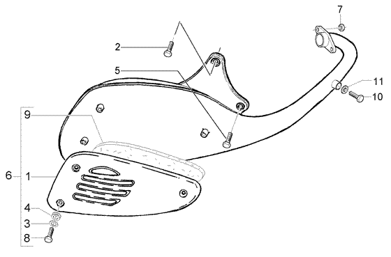 Vespa LX 50 2T - Nademper