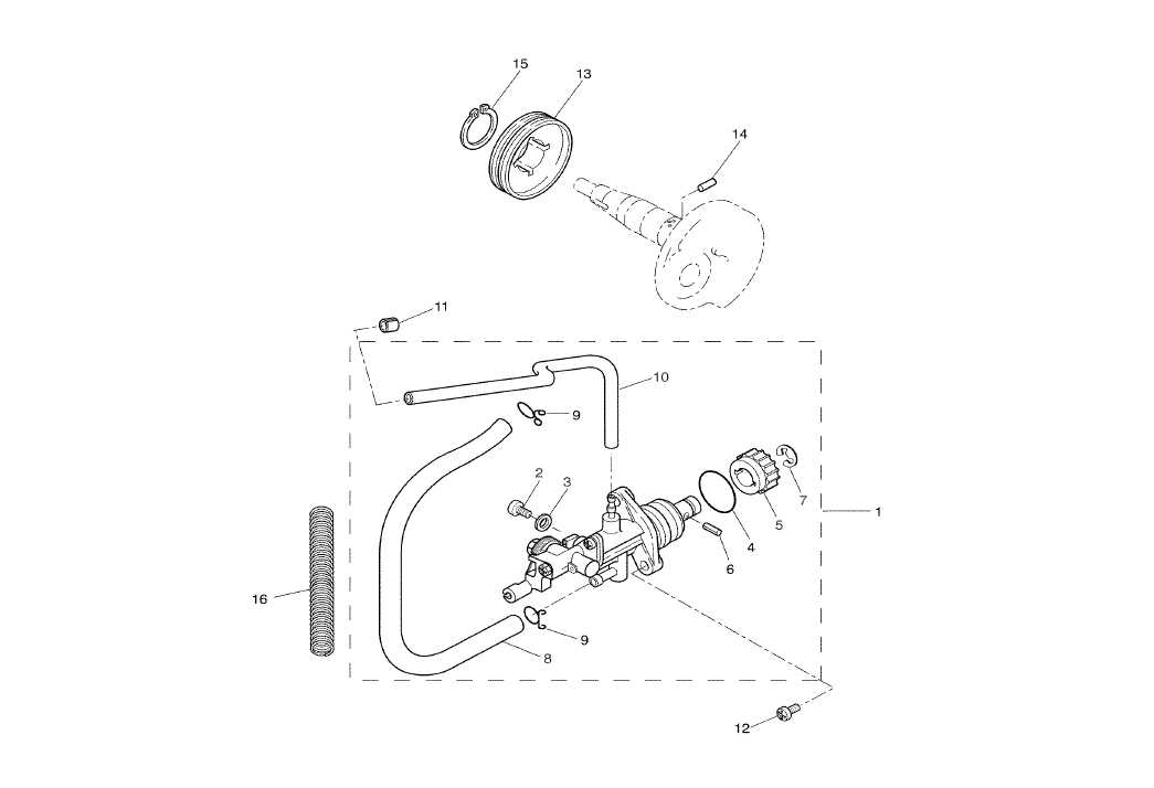 Yamaha Aerox 100 2T 2002 E1 2000-2002 - Oliepomp