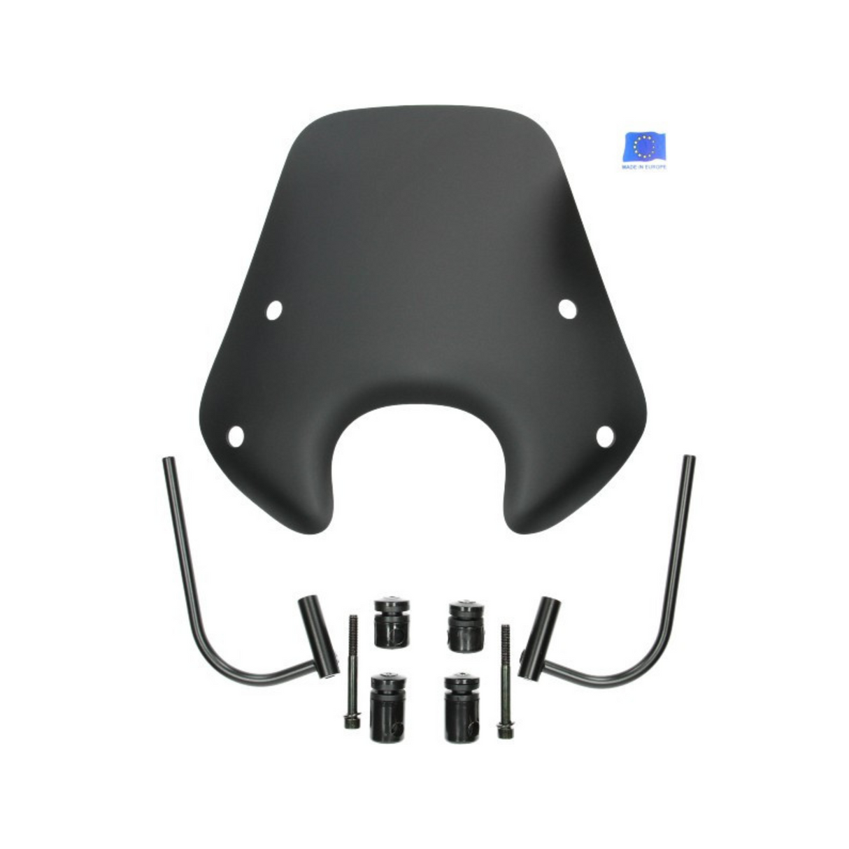 Laag Windscherm Piaggio Zip Mat Zwart