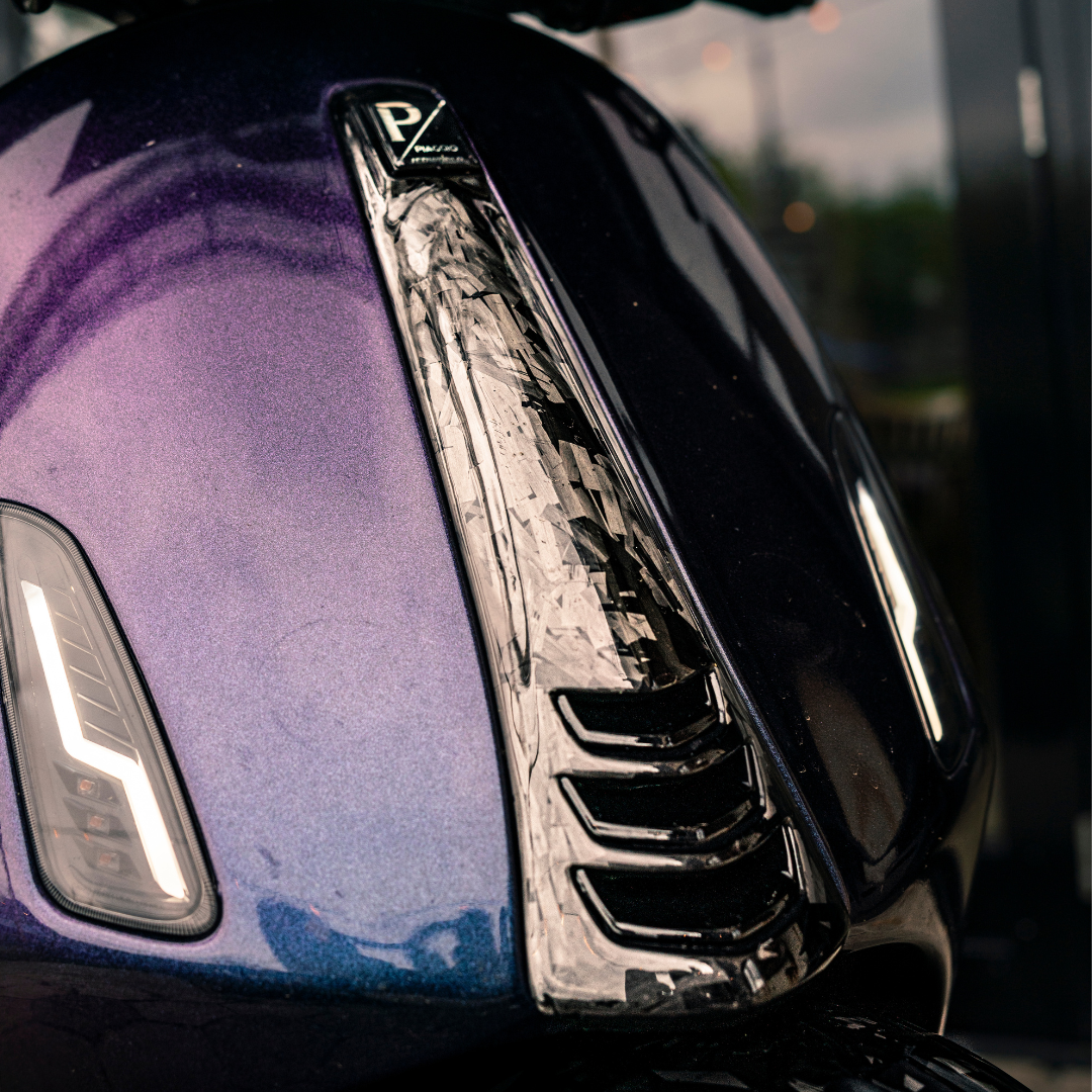 Forged Carbon Horn Nose Vespa Facelift Model Forged Carbon Vespa