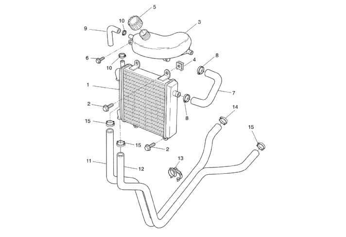 Yamaha Aerox 50 SP 1999-2012 - Radiateur
