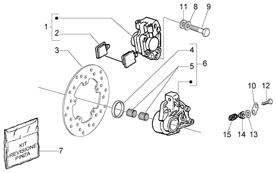 Vespa LX 50 4T - Remklauw