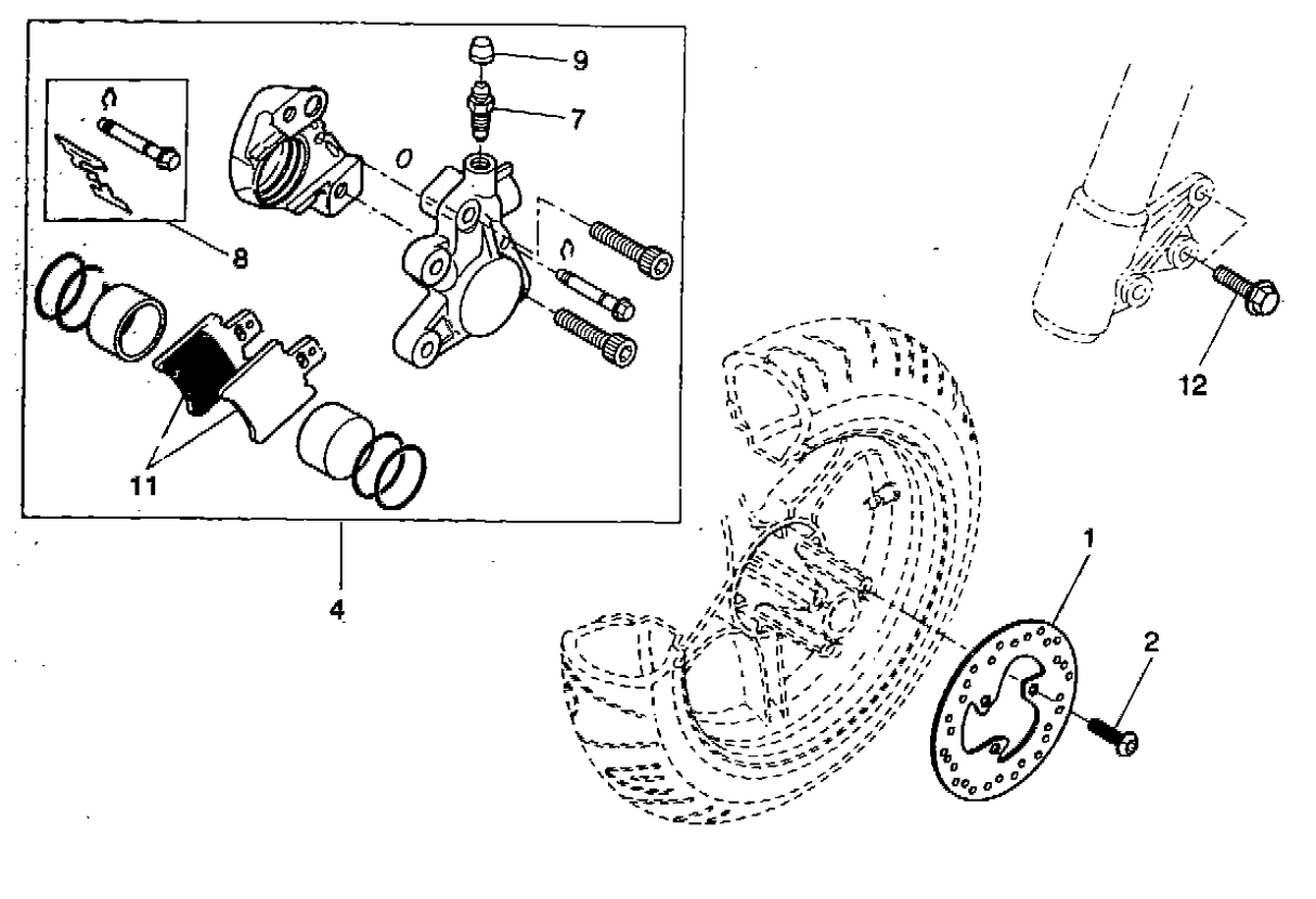Yamaha Aerox 50 R 1998-2012 - Remklauw Voor