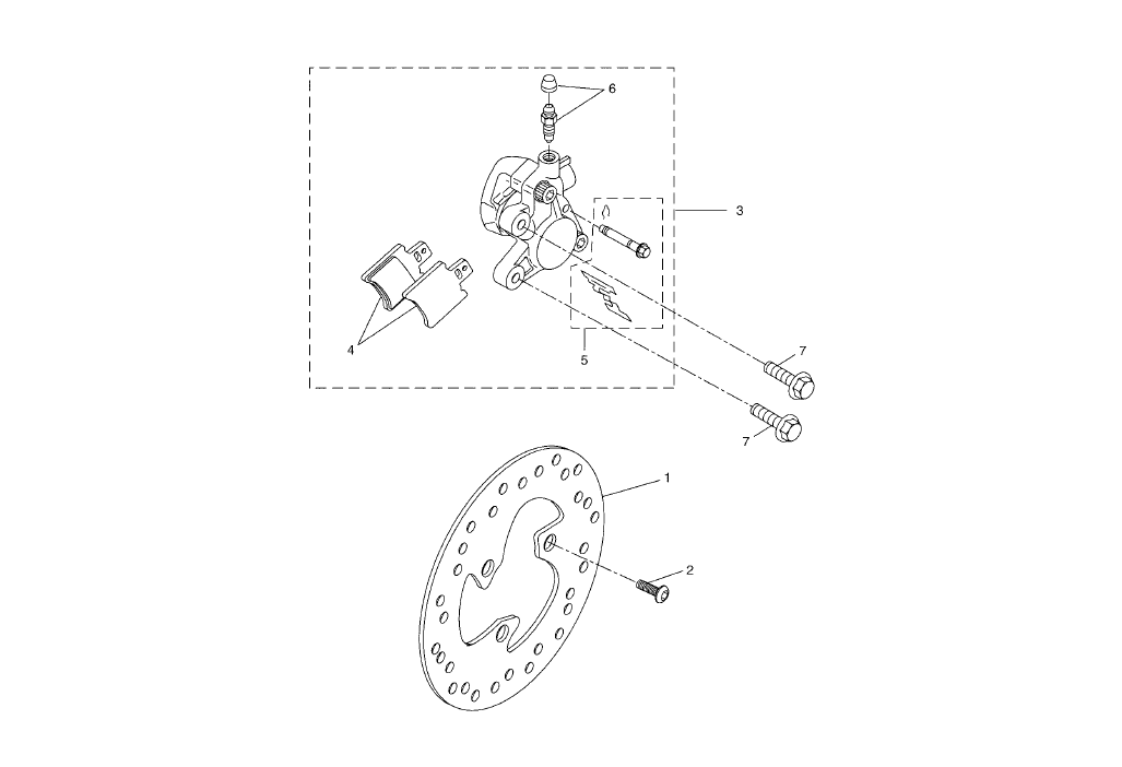 Yamaha Aerox 50 R Facelift 2013-2016 - Remklauw Voor