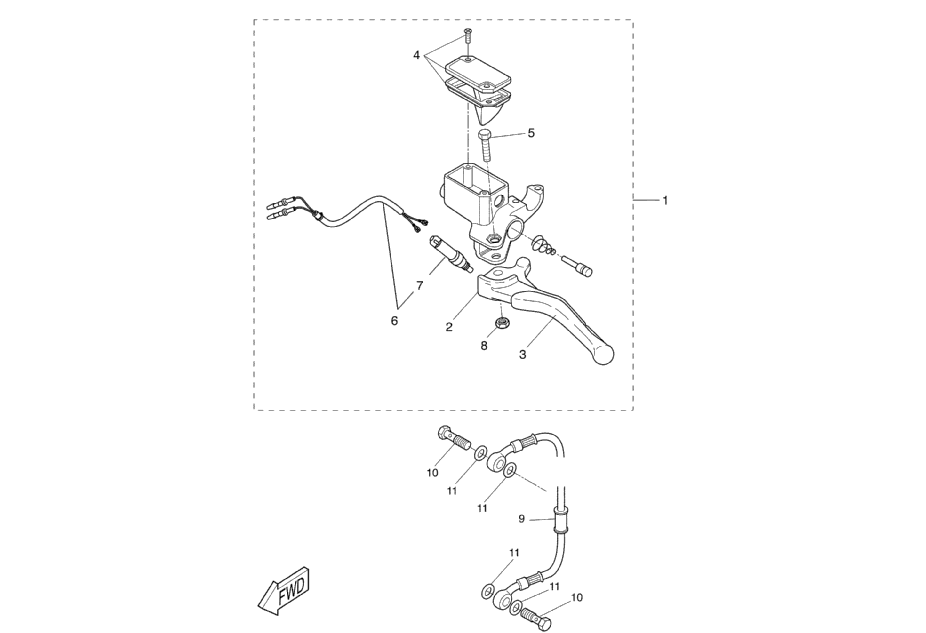 Yamaha Aerox 50 SP 1999-2012 - Rempomp & Rempedaal