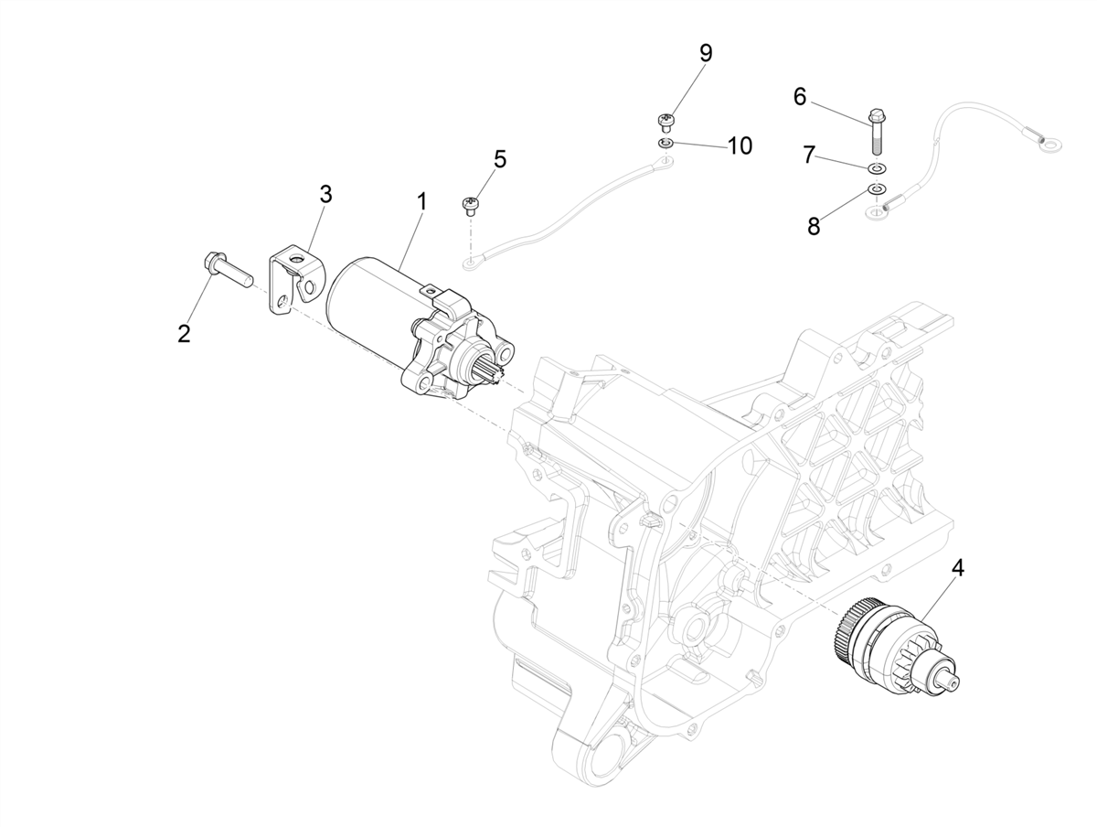 Zip 50 4T NOABS E4 2018 - 2020 - Startmotor & Bendix