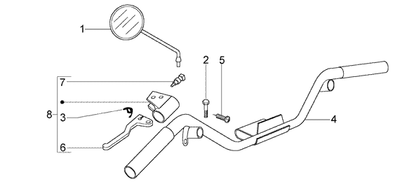 Vespa LX 50 4T - Stuurdelen