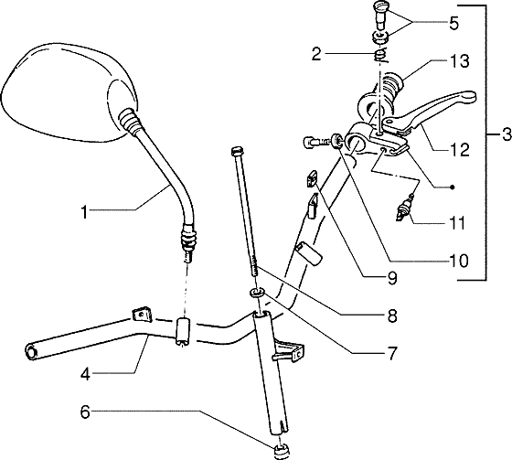 Zip Fastrider RST 1996-1999 - Stuur Onderdelen