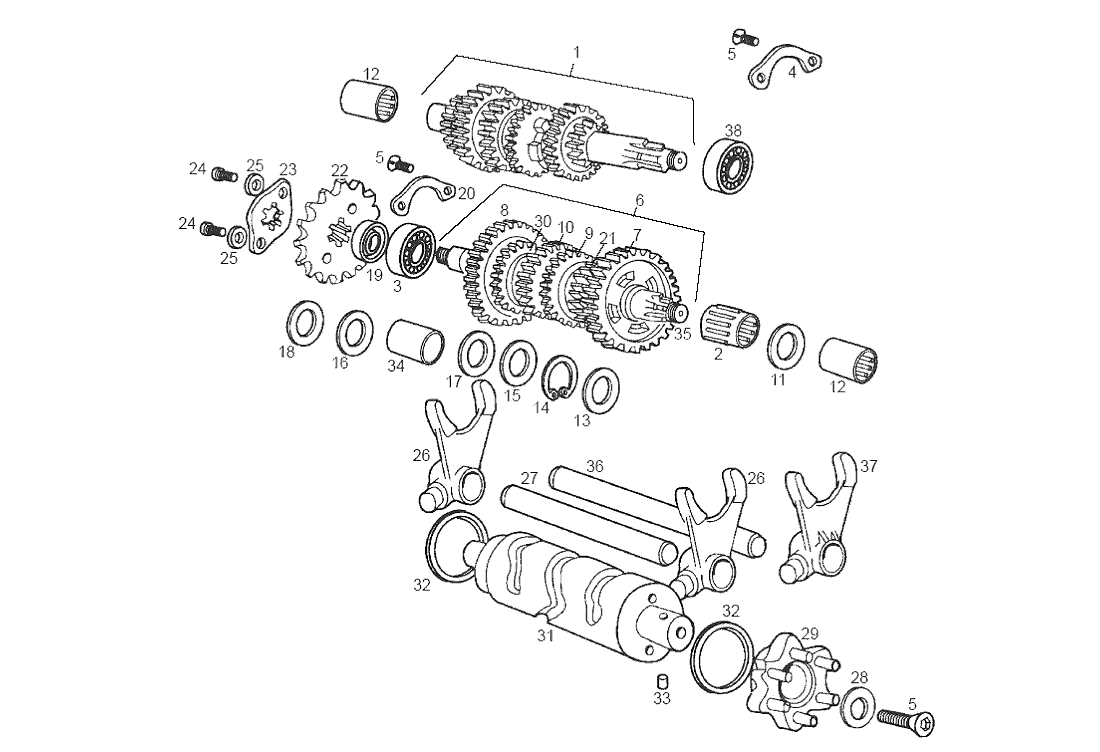 Derbi Senda SM 50 2T DRD Edition E2 2005 - Transmissie Tandwiel Voor