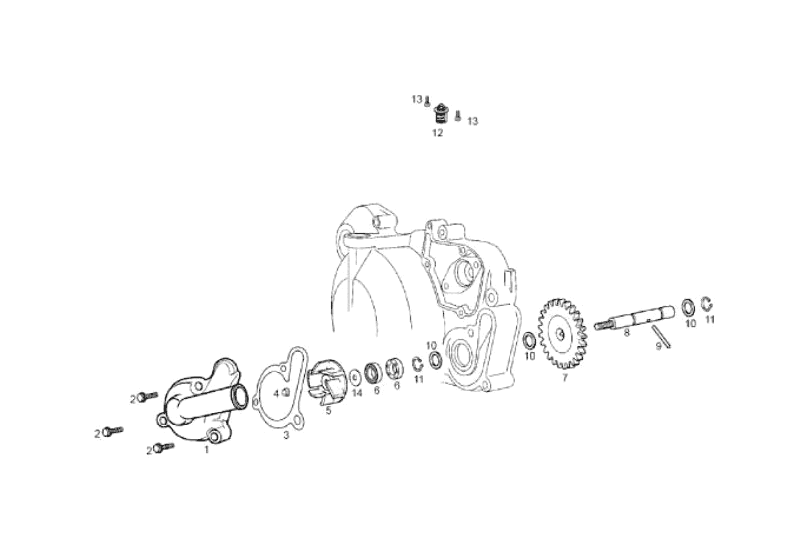 Derbi Senda SM 50 2T X-Treme E2 2006-2010 - Waterpomp