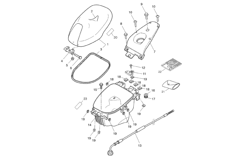 Yamaha Aerox 50 SP 1999-2012 - Zadel