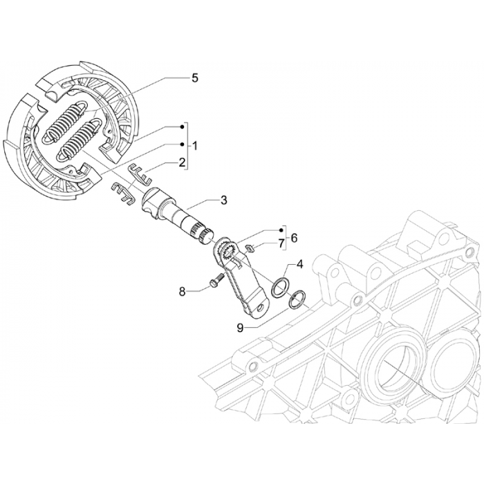 ACHTER Brake - Frein Shot Set | ZIP 50 4T 25 km / h Noabs E2 2006-2016 (EMEA)