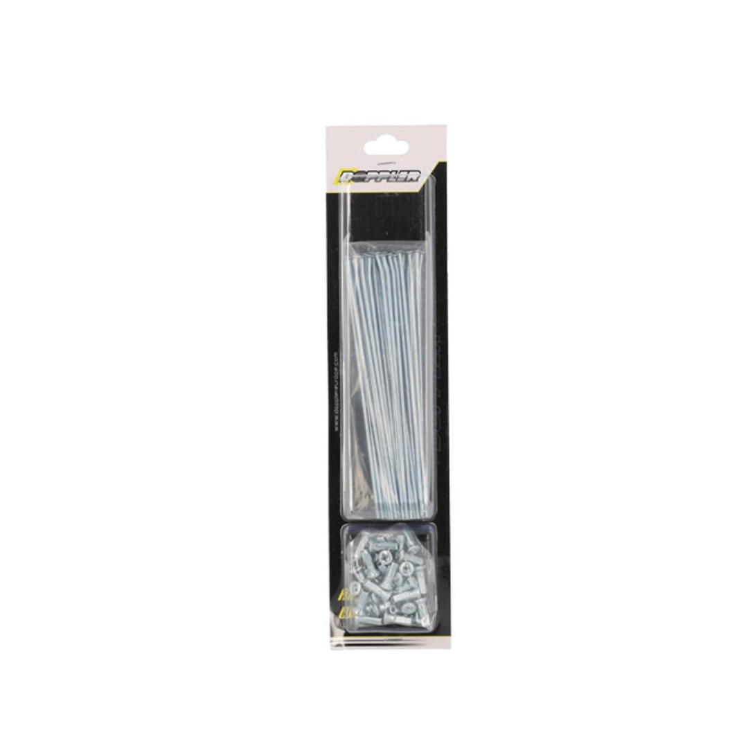 Spaakset Voorwiel Doppler 195MM 36-Delig Zilver Derbi Senda