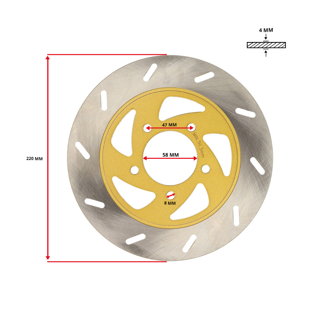 Remschijf 5-Gaats 220MM Gilera Runner / Piaggio Skipper