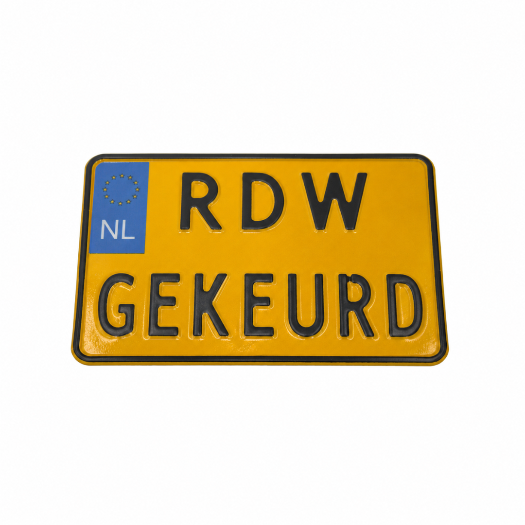 Custom Motorplaat RDW Gekeurd