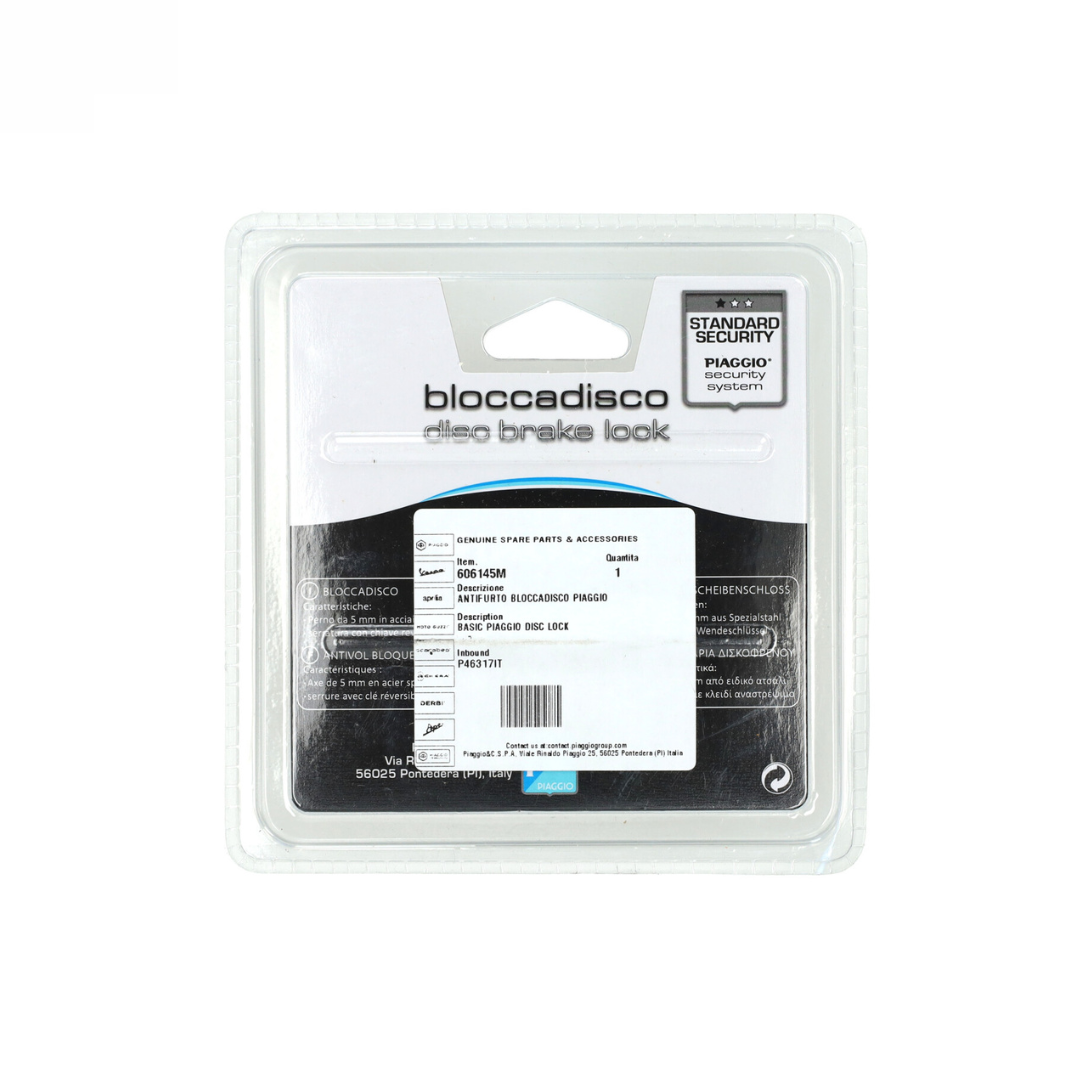 Scheibenbremsschloss 5MM Weiß Piaggio Original